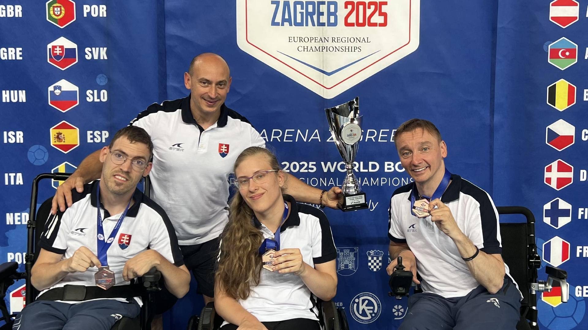 Tri cenné kovy z európskeho šampionátu v bocci